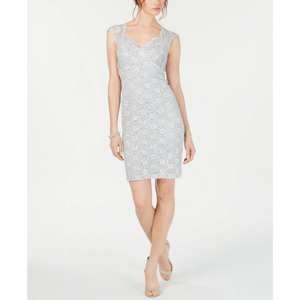 Connected Apparel Lace Sheath Dress Size 14 C21